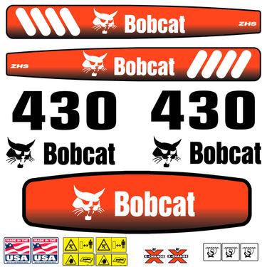 FITS 430 BOBCAT EXCAVATOR REPLACEMENT DECAL STICKER - OUTDOOR DURABLE LAMINATE